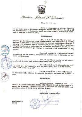 Resolución Jefatural N° 320-1991/AGN/J