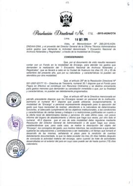 Resolución Directoral N° 032-2015-AGN/OTA