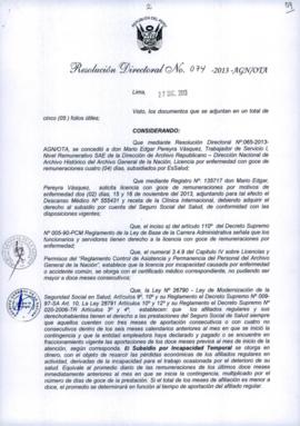 Resolución Directoral N° 074-2013-AGN/OTA