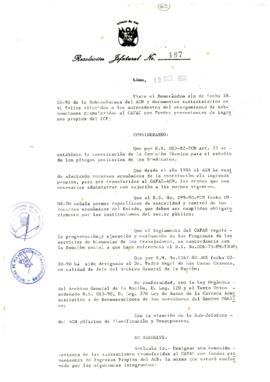Resolución Jefatural N° 187-1990/AGN/J