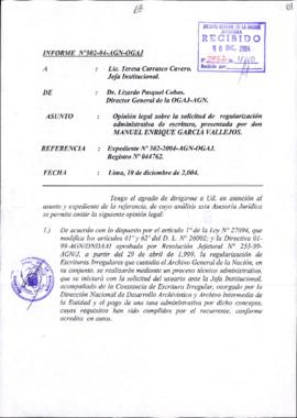 INFORME 302-2004-AGN-OGAJ