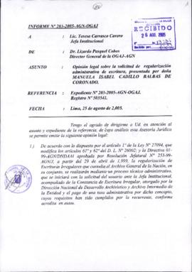 INFORME 203-2005-AGN-OGAJ
