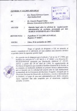 INFORME 314-2005-AGN-OGAJ