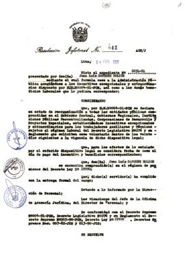 Resolución Jefatural N° 042-1991/AGN/J