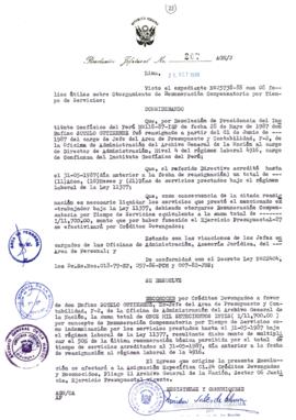 Resolución Jefatural N° 207-1988/AGN/J