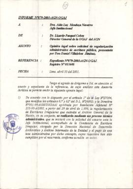 INFORME 079-2001-AGN-OGAJ