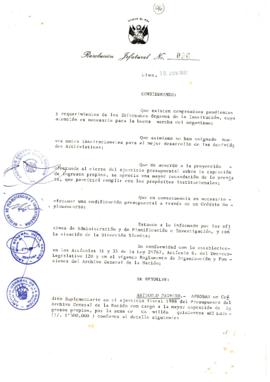Resolución Jefatural N° 096-1988/AGN/J
