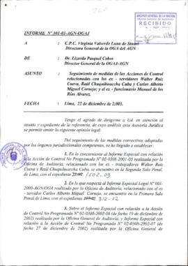 INFORME 301-2003-AGN-OGAJ