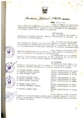 Resolución Jefatural N° 236-1983/AGN/J
