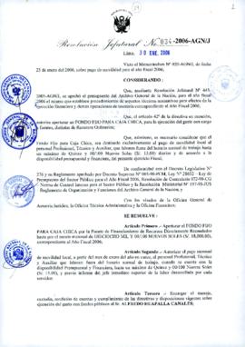 Resolución Jefatural N° 034-2006-AGN/J