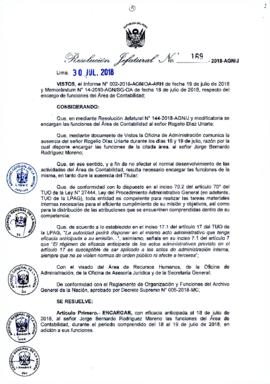 Resolución Jefatural N° 169-2018-AGN/J