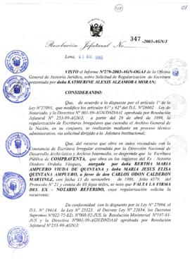 Resolución Jefatural N° 347-2003-AGN/J