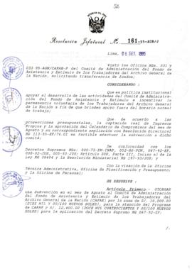 Resolución Jefatural N° 161-1995/AGN/J