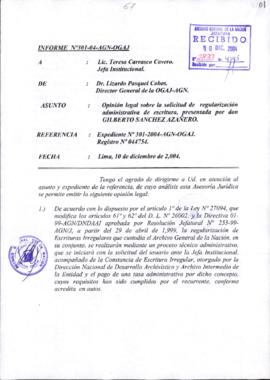 INFORME 301-2004-AGN-OGAJ