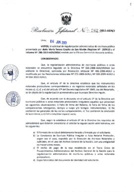 Resolución Jefatural N° 262-2013-AGN/J