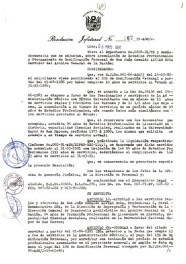 Resolución Jefatural N° 162-1991/AGN/J