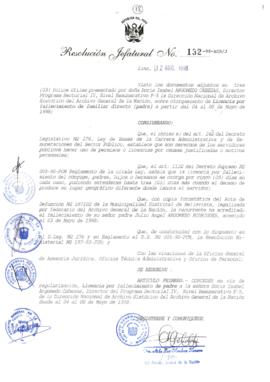 Resolución Jefatural N° 132-1998/AGN/J