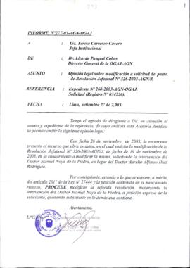 INFORME 277-2003-AGN-OGAJ