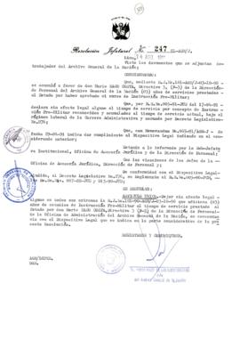 Resolución Jefatural N° 247-1991/AGN/J