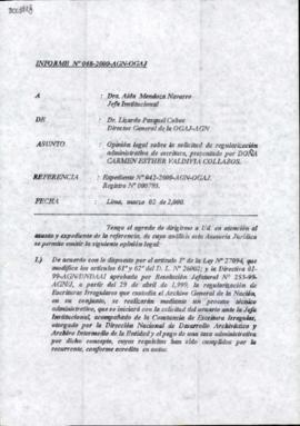 INFORME 048-2000-AGN-OGAJ