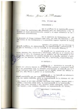 Resolución Jefatural N° 052-1986/AGN/J