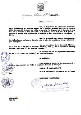 Resolución Jefatural N° 029-1988/AGN/J