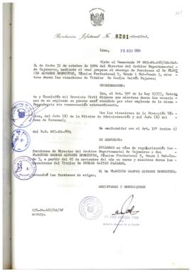 Resolución Jefatural N° 201-1984/AGN/J