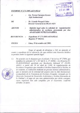 INFORME 272-2005-AGN-OGAJ