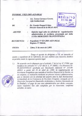 INFORME 025-2005-AGN-OGAJ