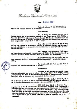 Resolución Directoral N° 42-86-AGN/OA