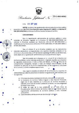 Resolución Jefatural N° 384-2013-AGN/J