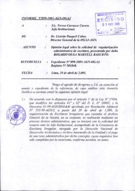 INFORME 099-2005-AGN-OGAJ
