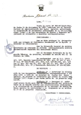 Resolución Jefatural N° 013-1988/AGN/J