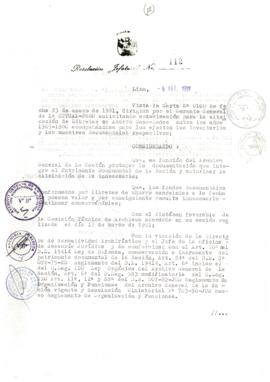 Resolución Jefatural N° 112-1991/AGN/J