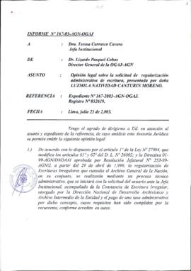 INFORME 167-2003-AGN-OGAJ