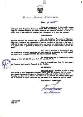 Resolución Directoral N° 25-86-AGN/OA