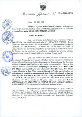 Resolución Jefatural N° 004-2006-AGN/J