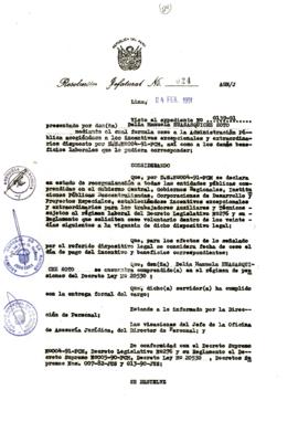 Resolución Jefatural N° 024-1991/AGN/J