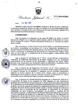 Resolución Jefatural N° 386-2014-AGN/J