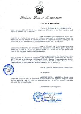 Resolución Directoral N° 012-96-AGN/OTA