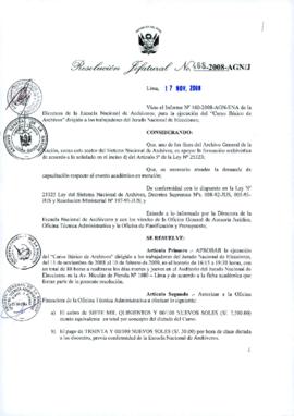 Resolución Jefatural N° 468-2008-AGN/J