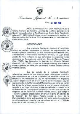 Resolución Jefatural N° 419-2008-AGN/J