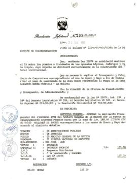 Resolución Jefatural N° 208-1991/AGN/J