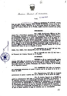 Resolución Directoral N° 16-86-AGN/OA