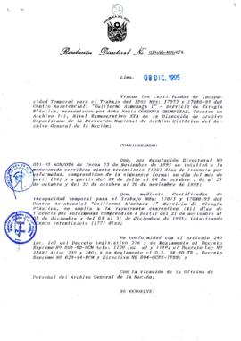 Resolución Directoral N° 023-95-AGN/OTA