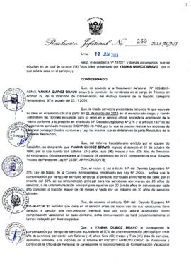 Resolución Jefatural N° 269-2013-AGN/J