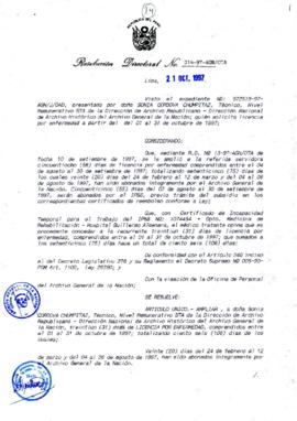 Resolución Directoral N° 014-97-AGN/OTA