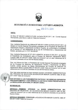 Resolución Directoral N° 079-2011-AGN/OTA