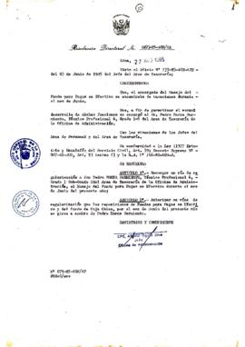 Resolución Directoral N° 77-85-AGN/OA
