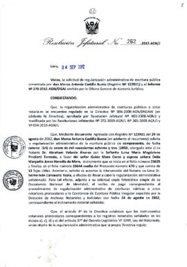 Resolución Jefatural N° 262-2012-AGN/J